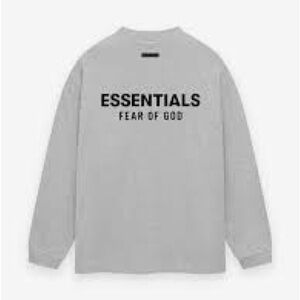 Fear of God Essentials Gray Long Sleeve Shirt
